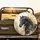 Black Horse White Blaze Beige Cream Gold Leaf - Horse Lover Vehicle Decor Gift Spare Tire Cover - 2