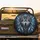 Wolf Head Golden Eyes Tribal Feathers Azure Gems - Wildlife Lover Home Decor Gift Spare Tire Cover - 2