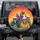 Four Skeletons Cruising Hoodies Sunglasses Fiery Sunset Sky - Vehicle Accessory Gift Spare Tire Cover - 1