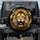 Roaring Lion Head Gold Black Swirls - Wildlife Lover Gift Spare Tire Cover - 1