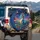Iridescent Blue Dragon Fantastical Garden Celestial Sky - Fantasy Lover Gift Spare Tire Cover - 3