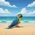 Vibrant Macaw Tropical Sandy Beach Ocean Waves - Tropical Home Decor Gift Spare Tire Cover - 6