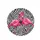 Elegant Vibrant Pink Flamingos Black White Zebra Stripes - Wildlife Lover Gift Spare Tire Cover - 4