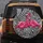 Elegant Vibrant Pink Flamingos Black White Zebra Stripes - Wildlife Lover Gift Spare Tire Cover - 5