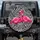 Elegant Vibrant Pink Flamingos Black White Zebra Stripes - Wildlife Lover Gift Spare Tire Cover - 1