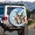 Five Distinct Pitbull Dogs Smiling Cloud Sky - Dog Lover Gift Spare Tire Cover - 3