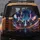 Four Blue-Eyed Siamese Cats Neon Urban Night Cityscape - Cat Lover Automotive Gift Spare Tire Cover - 5