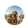 Cheerful Fluffy Dogs Rolling Hills Sky Scene - Pet Owner Outdoor Adventure Gift Spare Tire Cover - 4