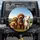 Cheerful Fluffy Dogs Rolling Hills Sky Scene - Pet Owner Outdoor Adventure Gift Spare Tire Cover - 1