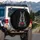 French Bulldog Silhouette Ethereal Smoke Red Heart - Dog Lover Gift Spare Tire Cover - 3