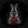 French Bulldog Silhouette Ethereal Smoke Red Heart - Dog Lover Gift Spare Tire Cover - 6