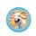 Loud Laughing Fluffy White Goat Dripping Tongue Out Horns - Playful Farm Animal Gift Spare Tire Cover - 4