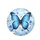 Iridescent Blue Butterfly Sparkling Diamond Gemstones Shimmering Field - Home Decor Gift Spare Tire Cover - 4