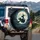 Majestic Witch Flying Broom Full Moon - Dark Fantasy Auto Accessory Spare Tire Cover - 3