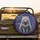 Light Grey Cat Pink Glasses Crown Necklace - Celestial Night Sky Cat Lover Gift Spare Tire Cover - 2