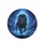 Black Lion Blue Glowing Eyes Lightning Halo Arcane Symbols - Fantasy Lover Gift Spare Tire Cover - 4