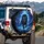 Black Lion Blue Glowing Eyes Lightning Halo Arcane Symbols - Fantasy Lover Gift Spare Tire Cover - 3