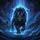 Black Lion Blue Glowing Eyes Lightning Halo Arcane Symbols - Fantasy Lover Gift Spare Tire Cover - 6