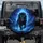 Black Lion Blue Glowing Eyes Lightning Halo Arcane Symbols - Fantasy Lover Gift Spare Tire Cover - 1