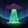 Retro Futuristic UFO Abduction Beam Night Sky - Sci-Fi Fan Gift Spare Tire Cover - 6