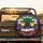 HAITI Palm Tree Christmas Train Snowflake Laurel - Haitian Holiday Gift Spare Tire Cover - 2
