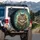 Majestic Brown Tabby Cat Portrait with Green Eyes - Cat Lover Gift Spare Tire Cover - 3