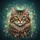 Majestic Brown Tabby Cat Portrait with Green Eyes - Cat Lover Gift Spare Tire Cover - 6