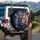 Galactic Cosmic Tiger Head Electric Blue Eyes - Wildlife Car Accessory Gift Spare Tire Cover - 3