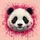 Panda Face Pink Fuchsia Paint Splatter - Wildlife Lover Travel Essentials Spare Tire Cover - 6