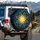Cosmic Glowing Lotus Mandala - Yoga Gift for Yoga Lover Spare Tire Cover - 3