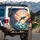 Leaping Dolphins Ocean Wave Rainbow Sunset Sky - Wildlife Lover Outdoor Gift Spare Tire Cover - 3