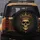 Golden Human Skull Crown Jewels Filigree Fleur-de-lis - Bold Statement Gift Spare Tire Cover - 5