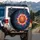 Glowing Basketball Electric Magenta Orange Splatter - Sports Fan Gift for Athletes Spare Tire Cover - 3