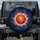 Glowing Basketball Electric Magenta Orange Splatter - Sports Fan Gift for Athletes Spare Tire Cover - 1
