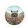 Raccoon Picket Fence Wildflowers - Wildlife Lover Outdoor Decor Gift Spare Tire Cover - 4