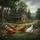 Realistic Chickens Log Cabin Flower Beds - Farmhouse Home Decor Gift for Chicken Lover Spare Tire Cover - 6