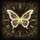 Luminous Butterfly Golden Roman Numerals Clock Baroque Filigree Celestial Speckles - Home Decor Gift Spare Tire Cover - 6
