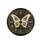 Luminous Butterfly Golden Roman Numerals Clock Baroque Filigree Celestial Speckles - Home Decor Gift Spare Tire Cover - 4