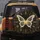Luminous Butterfly Golden Roman Numerals Clock Baroque Filigree Celestial Speckles - Home Decor Gift Spare Tire Cover - 5