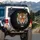 Realistic Snarling Tiger Face Emerald Green Eyes - Wildlife Lover Vehicle Decor Gift Spare Tire Cover - 3