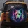 Realistic Rainbow Neon Dog Head Snarling Fangs Cosmic Smoke - Dog Lover Wildlife Gift Spare Tire Cover - 5