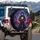 Astronaut Flower Foliage Galaxy Nebula - Space Lover Gift Spare Tire Cover - 3
