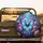 Glowing Blue Butterfly Pink Lavender Chrysanthemum Floral Garden - Wildlife Lover Gift Spare Tire Cover - 2