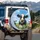 Holstein Cow Wildflower Meadow Blue Sky - Farmhouse Decor Gift for Cow Lover Spare Tire Cover - 3