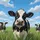 Holstein Cow Wildflower Meadow Blue Sky - Farmhouse Decor Gift for Cow Lover Spare Tire Cover - 6