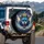 Snarling Blue Feline Golden Crown Blue Crystal Starlight - Fantasy Lover Gift Spare Tire Cover - 3