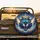 Snarling Blue Feline Golden Crown Blue Crystal Starlight - Fantasy Lover Gift Spare Tire Cover - 2