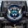 Snarling Blue Feline Golden Crown Blue Crystal Starlight - Fantasy Lover Gift Spare Tire Cover - 1