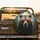 Powerful Gaze Grizzly Bear Dark Forest Wilderness - Wildlife Lover Gift Spare Tire Cover - 2