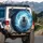 Polar Bear Roaring Fangs Arctic Ice Storm Glowing Eyes - Wildlife Lover Gift Spare Tire Cover - 3